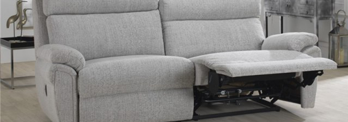 Fabric 3 Power Recliner Seater Sofas